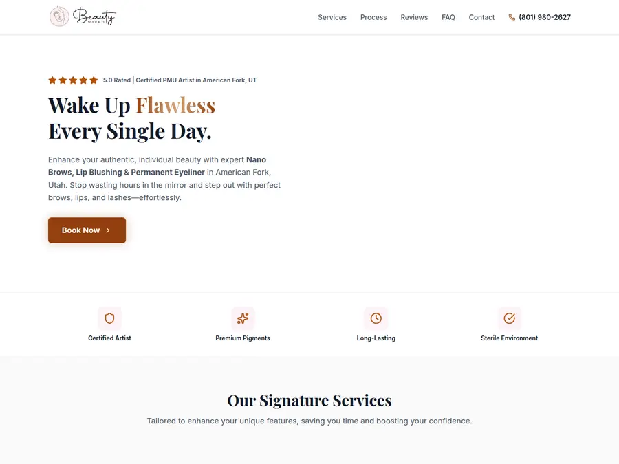 Beautymark'd website by Elevate Growth Solutions