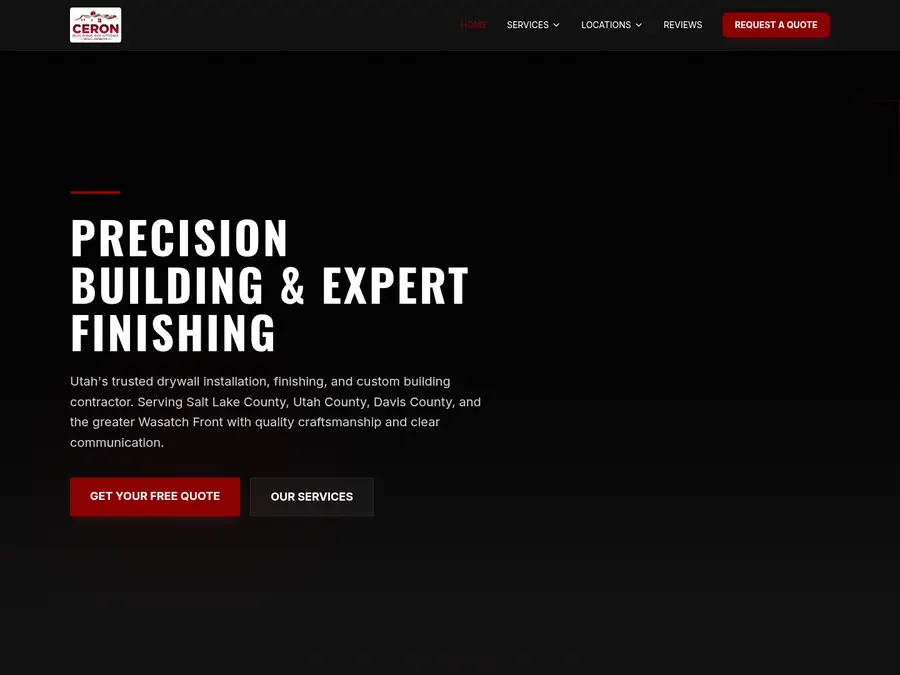 Ceron Building Solutions website screenshot
