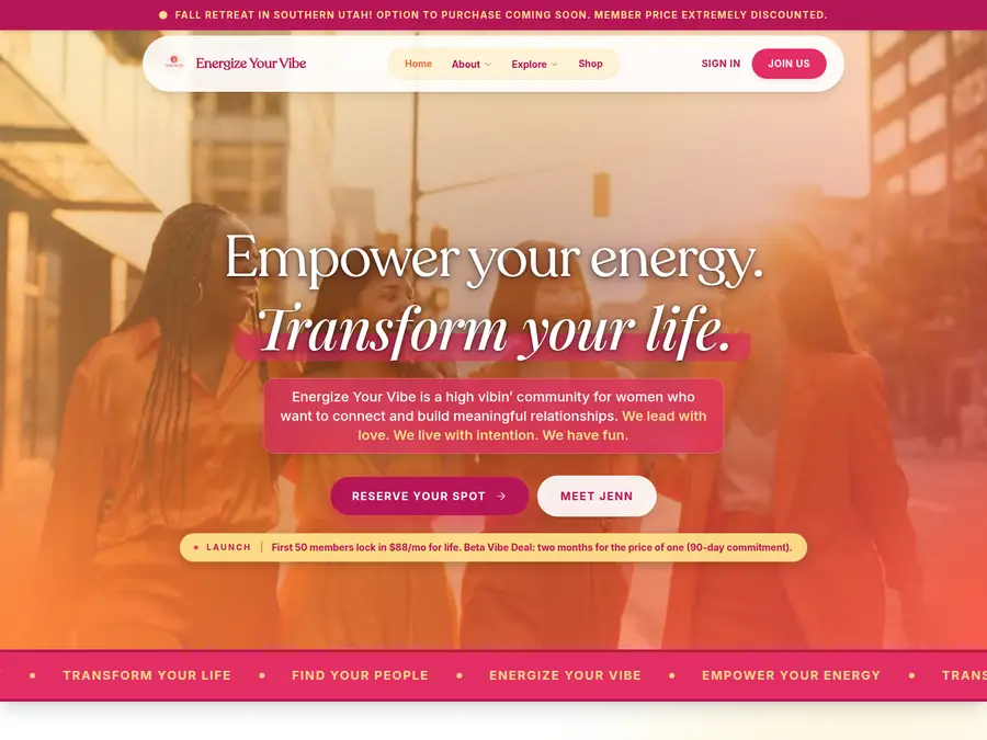 Energize Your Vibe website by Elevate Growth Solutions