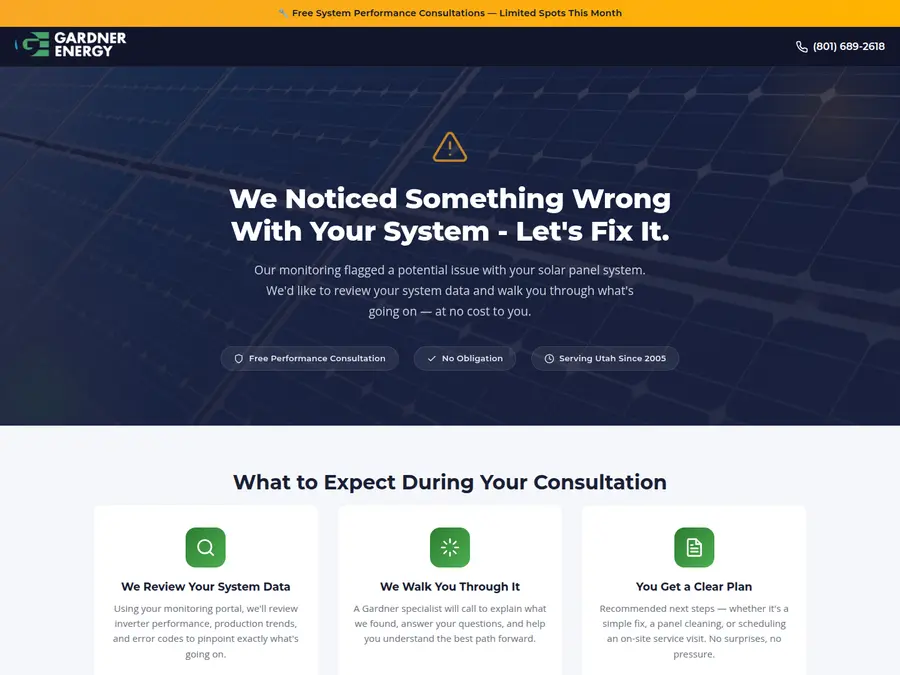 Gardner Energy website screenshot